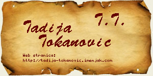 Tadija Tokanović vizit kartica